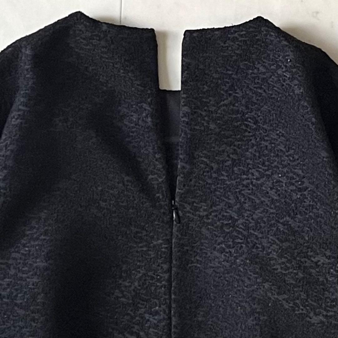 定価3,9万♪美品 アドーア ラメブークレブラウス 38 ブラック 黒 日本製