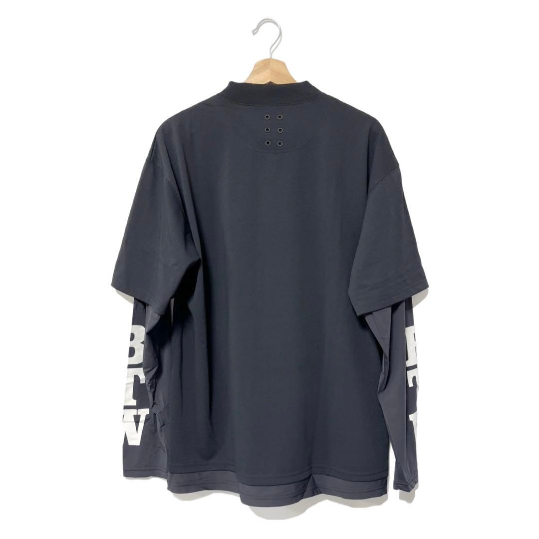 ラッセルノ ゴルフ レイヤード プリント モックネック L/S ブラック L 5