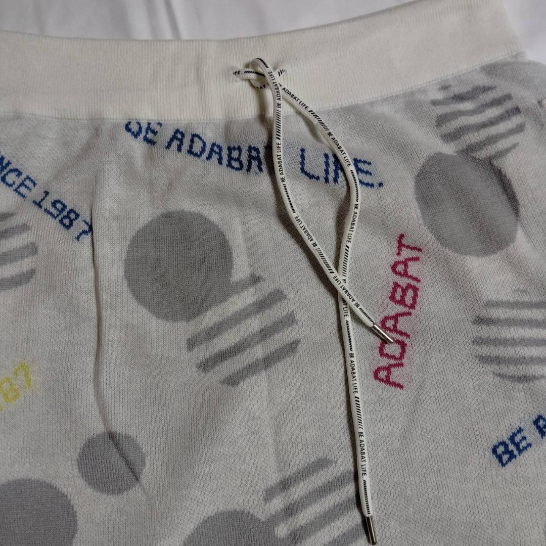 【新品タグ付】アダバット ニットスカート 白 L 定価29700円