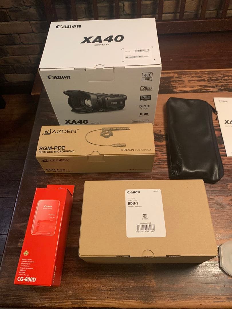 業務用Canon 4Kビデオカメラ XA40 ハンドルユニットHDU-1セット