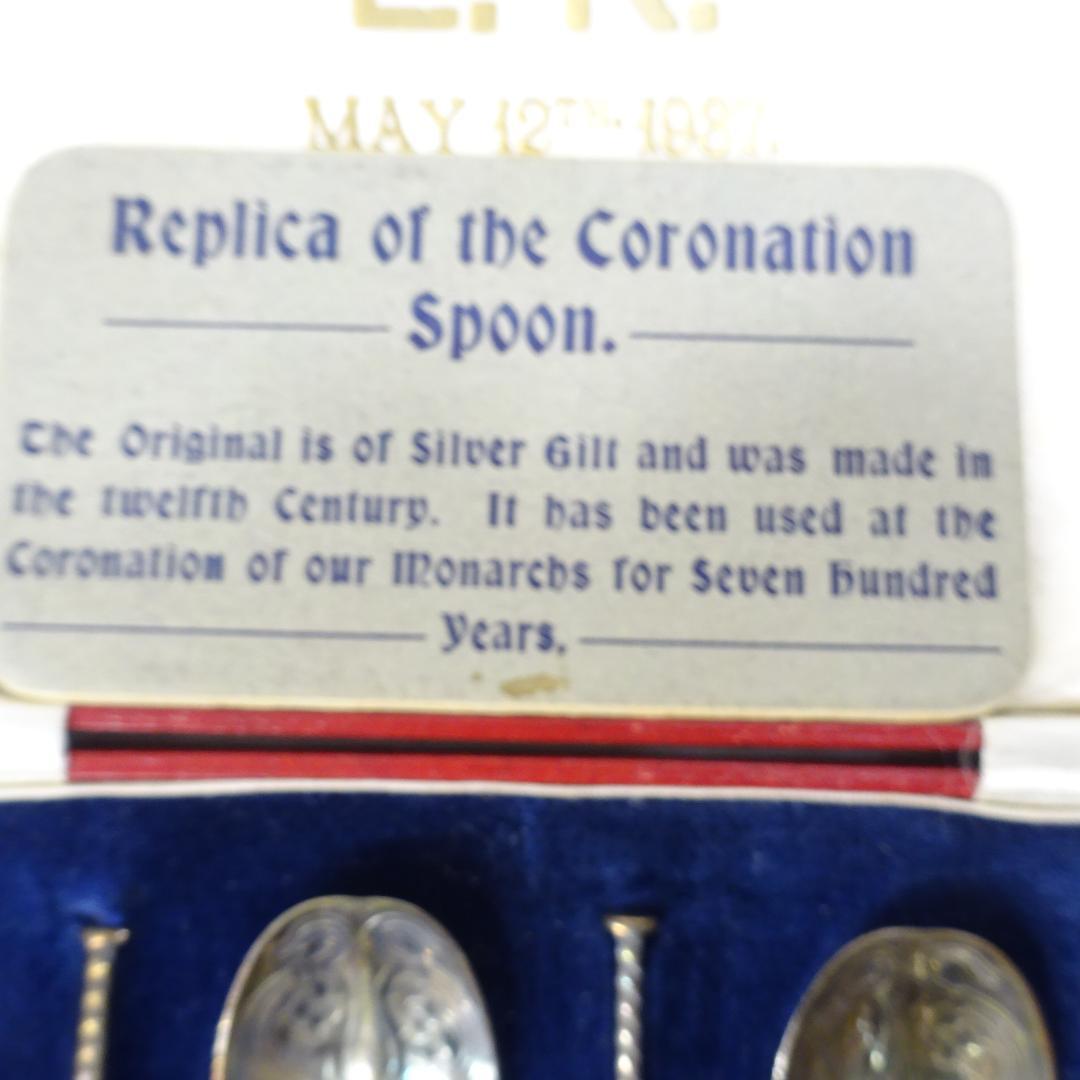 スターリングシルバーアノインティングスプーン1937 Coronation