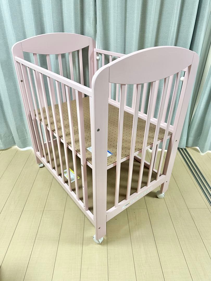 KATOJI カトージ ミニ立ちベッド ベビーベッド ピンク