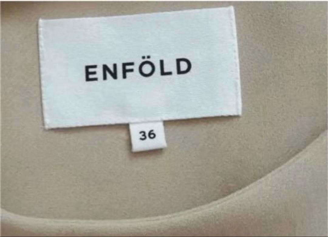 SALE【ENFOLD】 スポンジダブルクロススリットネックTOP プルオーバー