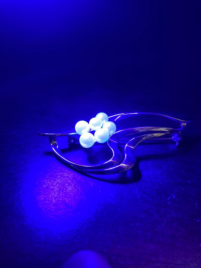 MIKIMOTO ミキモト パール 真珠 6粒 ブローチ シルバー 925