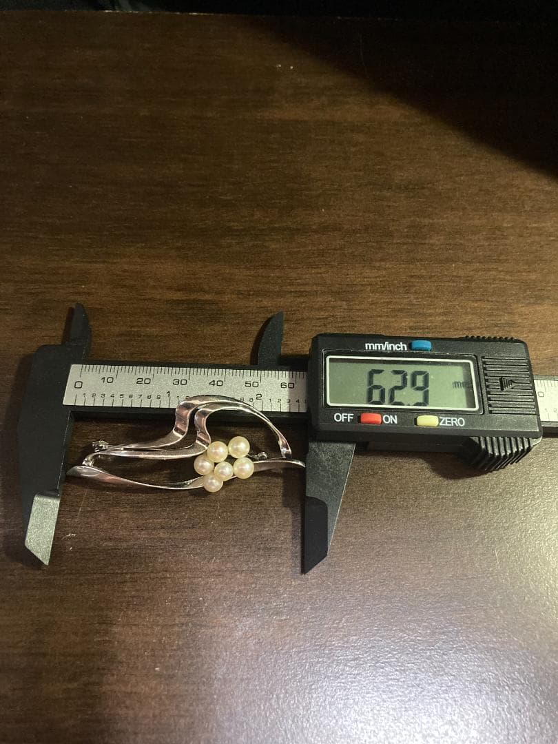 MIKIMOTO ミキモト パール 真珠 6粒 ブローチ シルバー 925