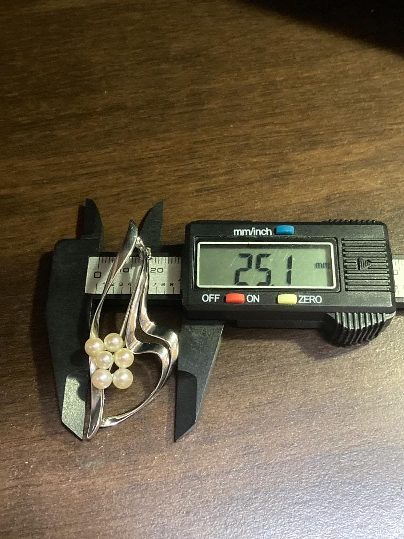 MIKIMOTO ミキモト パール 真珠 6粒 ブローチ シルバー 925