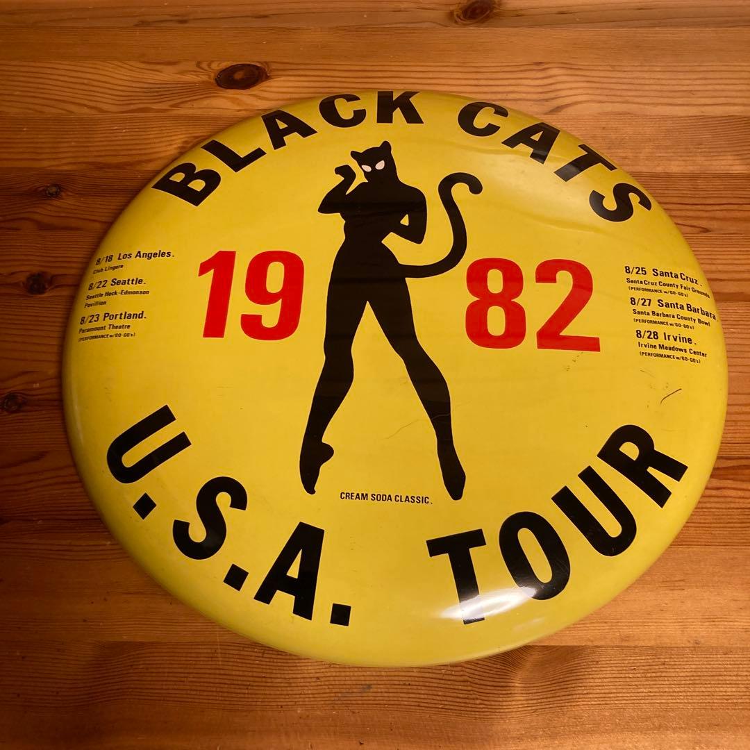 BLACK CATS 1982 U.S.A. ツアー丸型プレート&おまけバッジ付