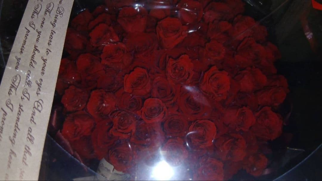 赤い薔薇ブリザーブド108本