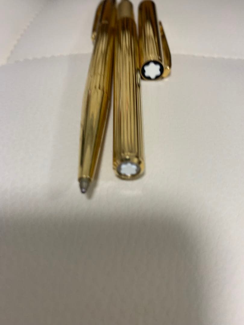 MONTBLANC ゴールド万年筆、ボールペンセット　585