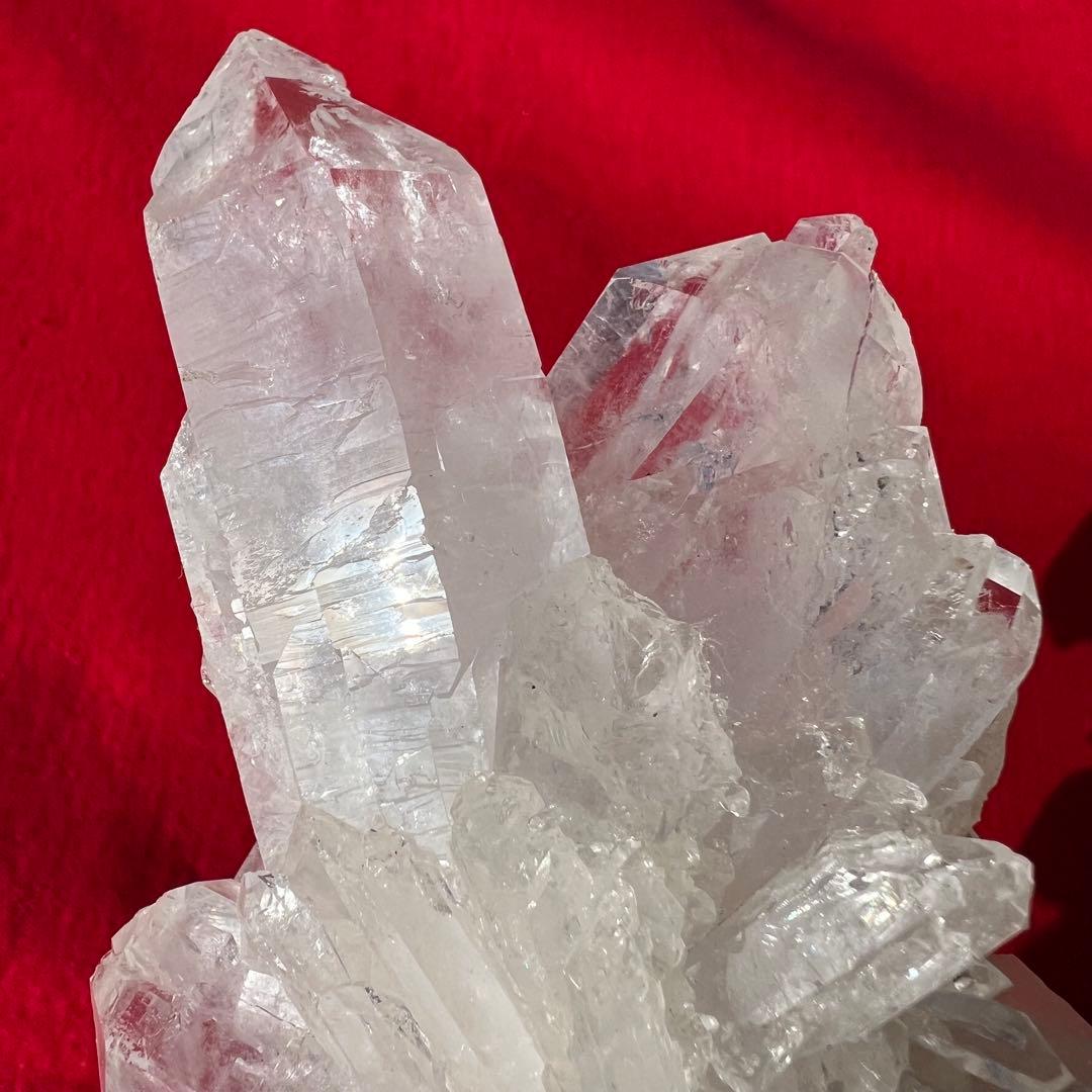 ✳️極みの美麗水晶✨超絶キラキラ✨極上別格品 レインボー 水晶クラスター 天然石