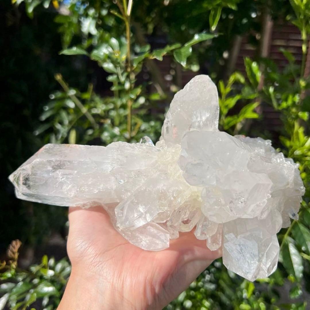 ✳️極みの美麗水晶✨超絶キラキラ✨極上別格品 レインボー 水晶クラスター 天然石