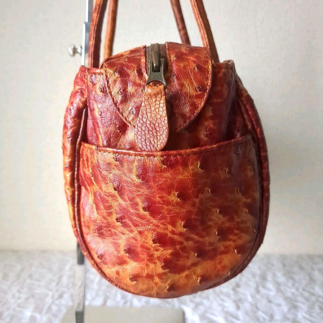 IBIZA/イビザ　希少✨️　オーストリッチ　特殊染め加工　バッグ