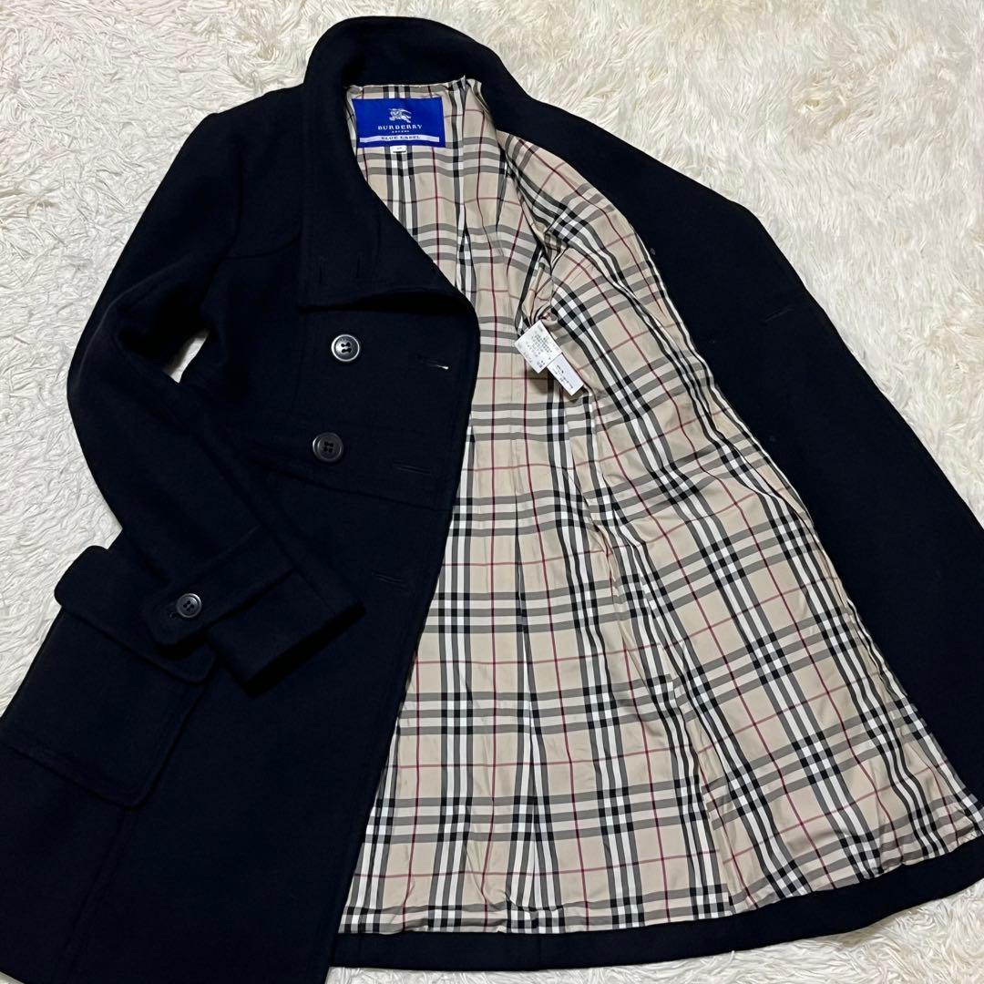 ✨美品✨ バーバリーロンドン ブルーレーベル ピーコート ウール アンゴラ L