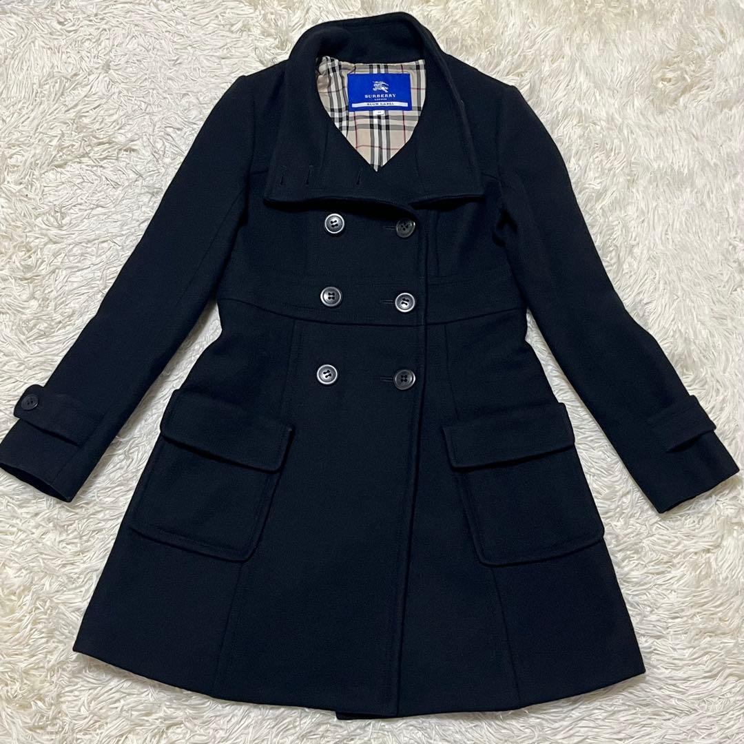 ✨美品✨ バーバリーロンドン ブルーレーベル ピーコート ウール アンゴラ L