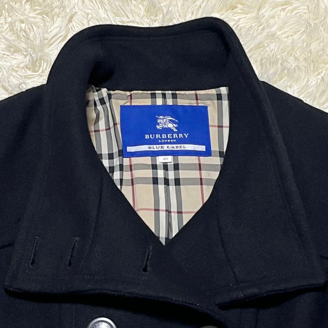 ✨美品✨ バーバリーロンドン ブルーレーベル ピーコート ウール アンゴラ L