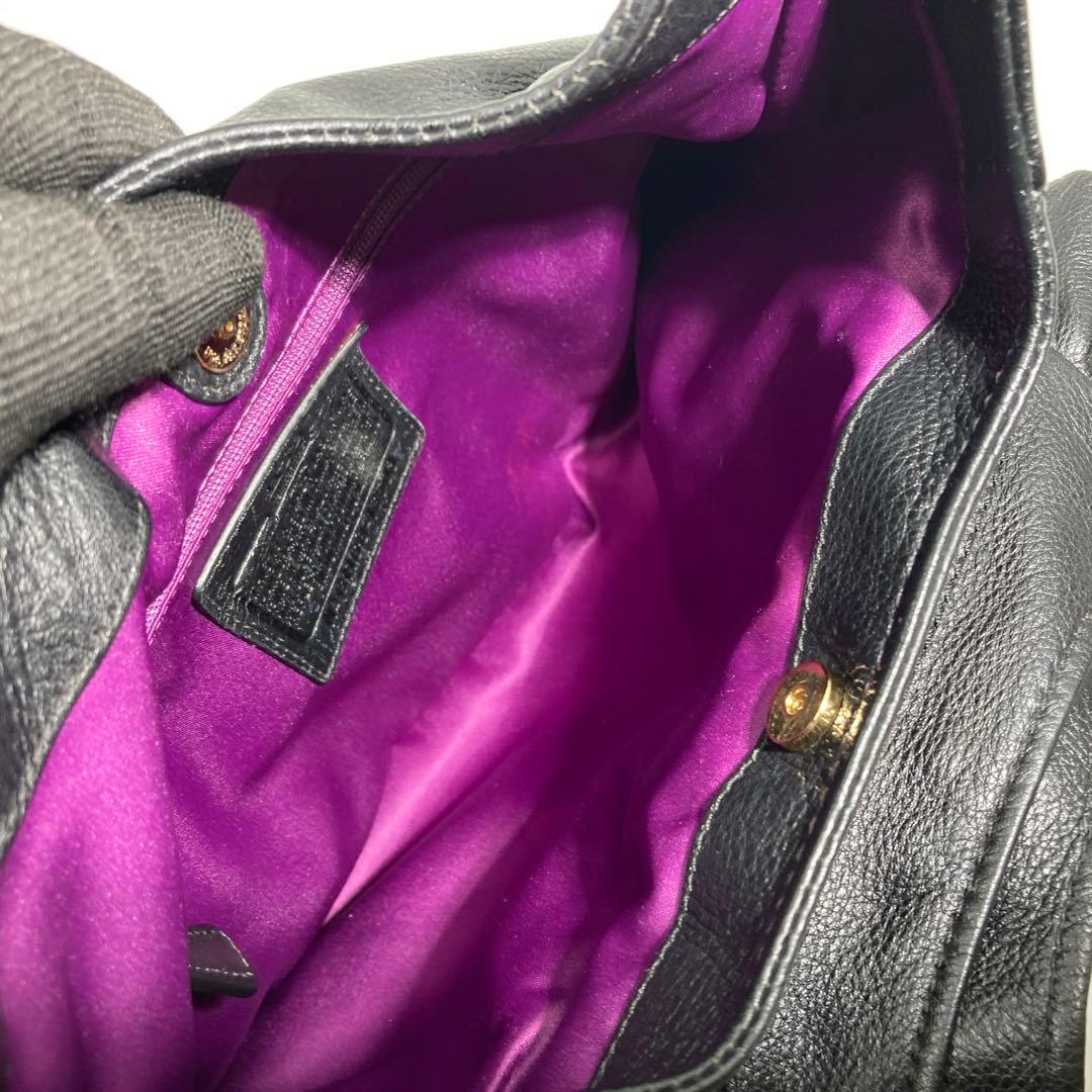 ⭐️美品⭐️コーチ ショルダーバッグ レザー ブラック ゴールド 肩掛け