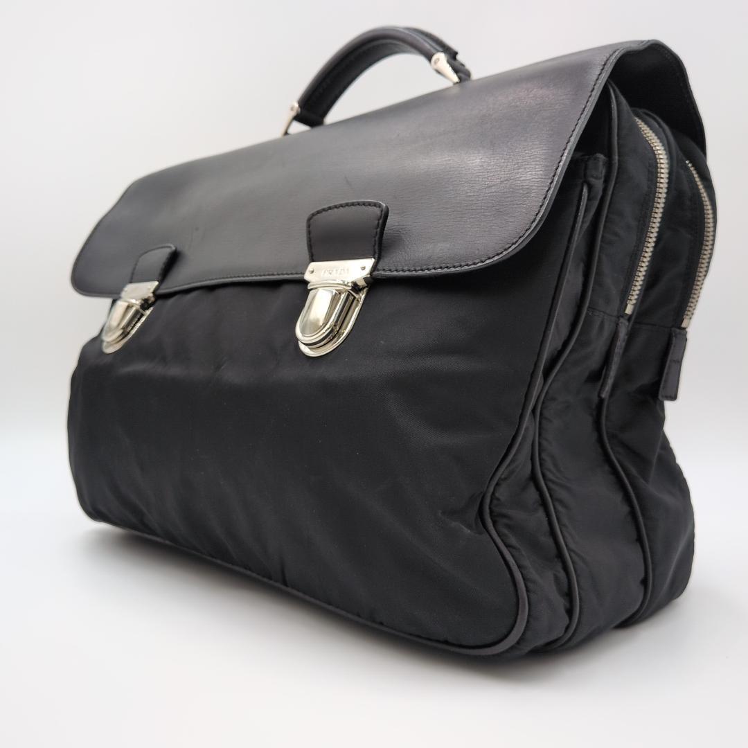 プラダ テスートナイロン ビジネスバッグ ハンドバッグ ブリーフケース ブラック