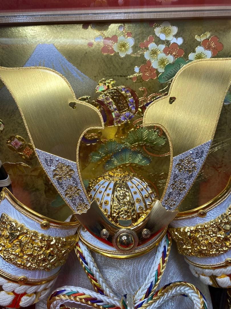 東京久月　五月人形　兜飾り　白木アクリルケース入