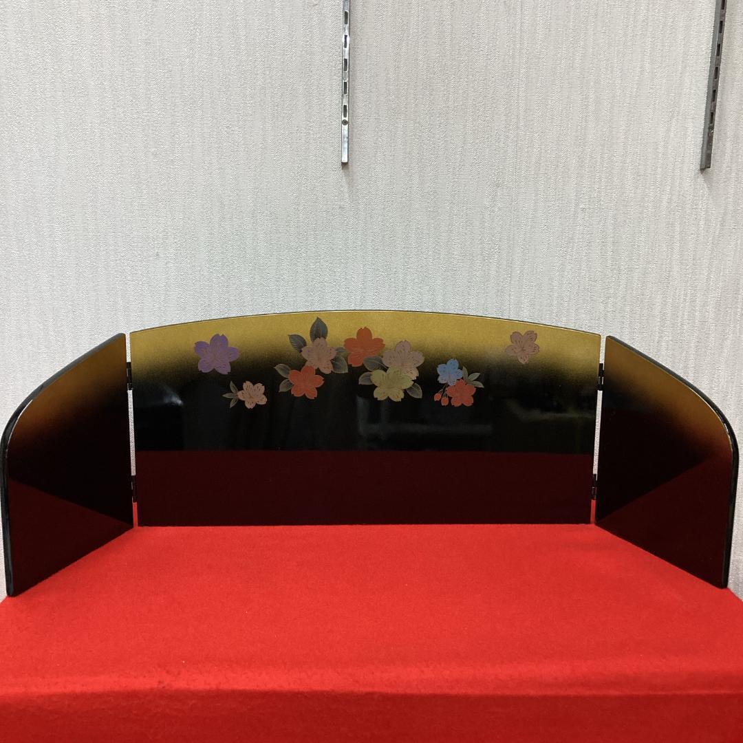 ３SB-1 可愛い桜　三月屏風　高さ24㎝位　雛人形屏風　ひな屏風　雛飾り屏風