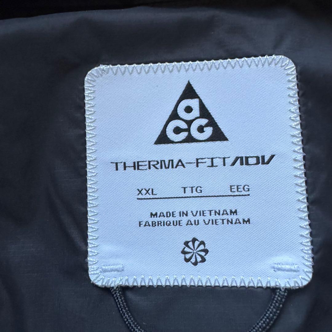 XXL NIKE ACGプリマロフトジャケット　ダウン　フード　ブラック　計量