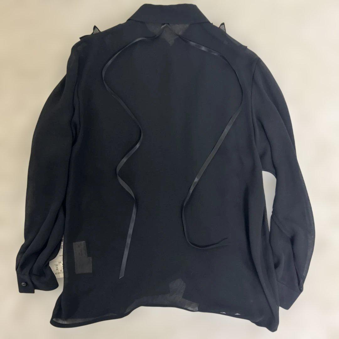 【未使用タグ付き】イヴサンローラン ブラウス シャツ リボン　ポリエステル100