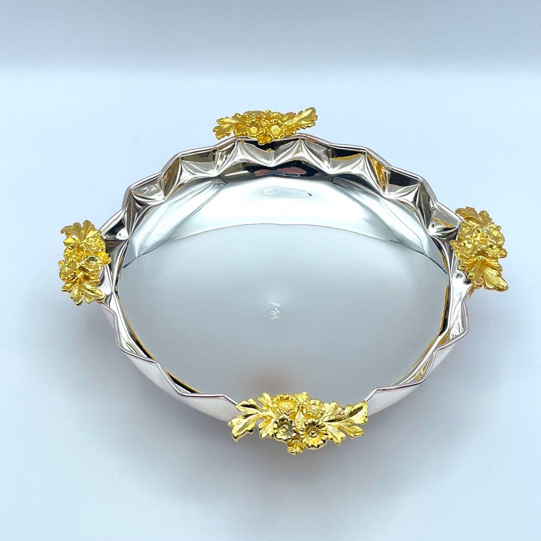 【S】銀座和光 WAKO 銀仕上げ 手編み トレイ 3点セット