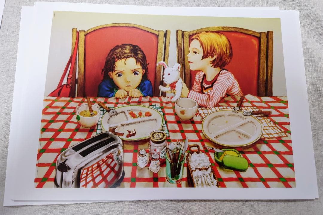 安倍吉俊　カラー複製イラスト　十年旅行　A/Bセット