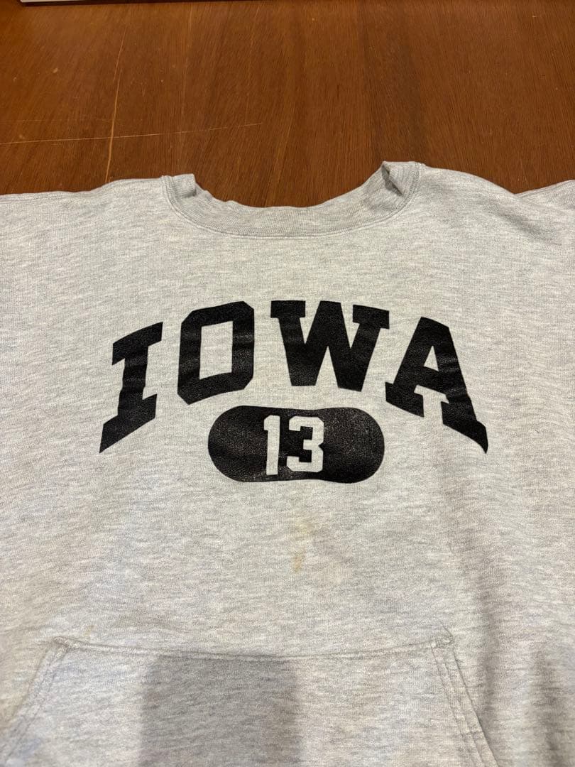 80s チャンピオン　リバースウィーブ　ダブルフェイス　IOWA LARGE