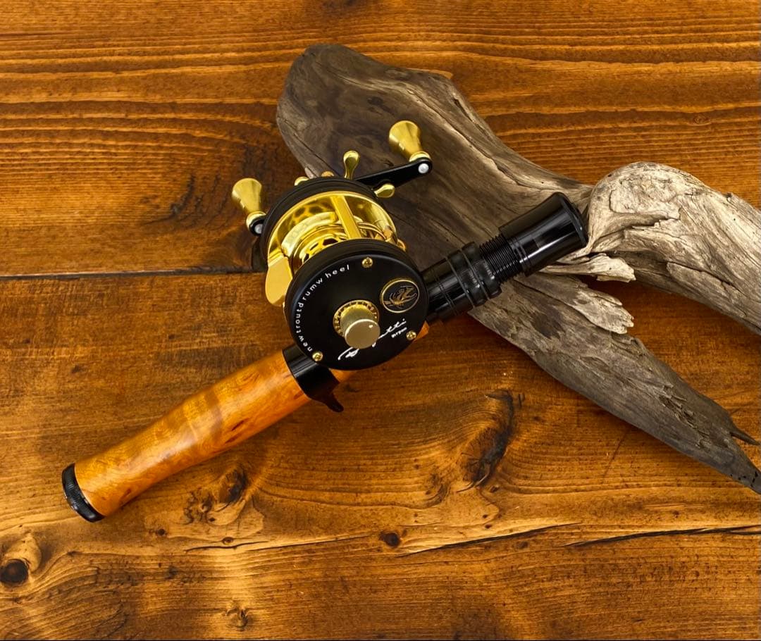 ウッドリールシート　ウッドグリップ　ロッドビルディング　トラウト　フェルール