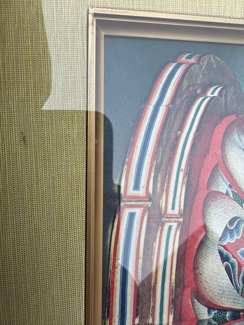 弘法大師稚児像の色紙(年代物)