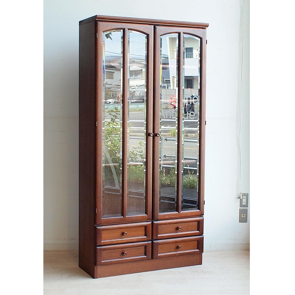 カリモク/karimoku ガラス扉 本棚 書棚 ブックシェルフ ZR23986