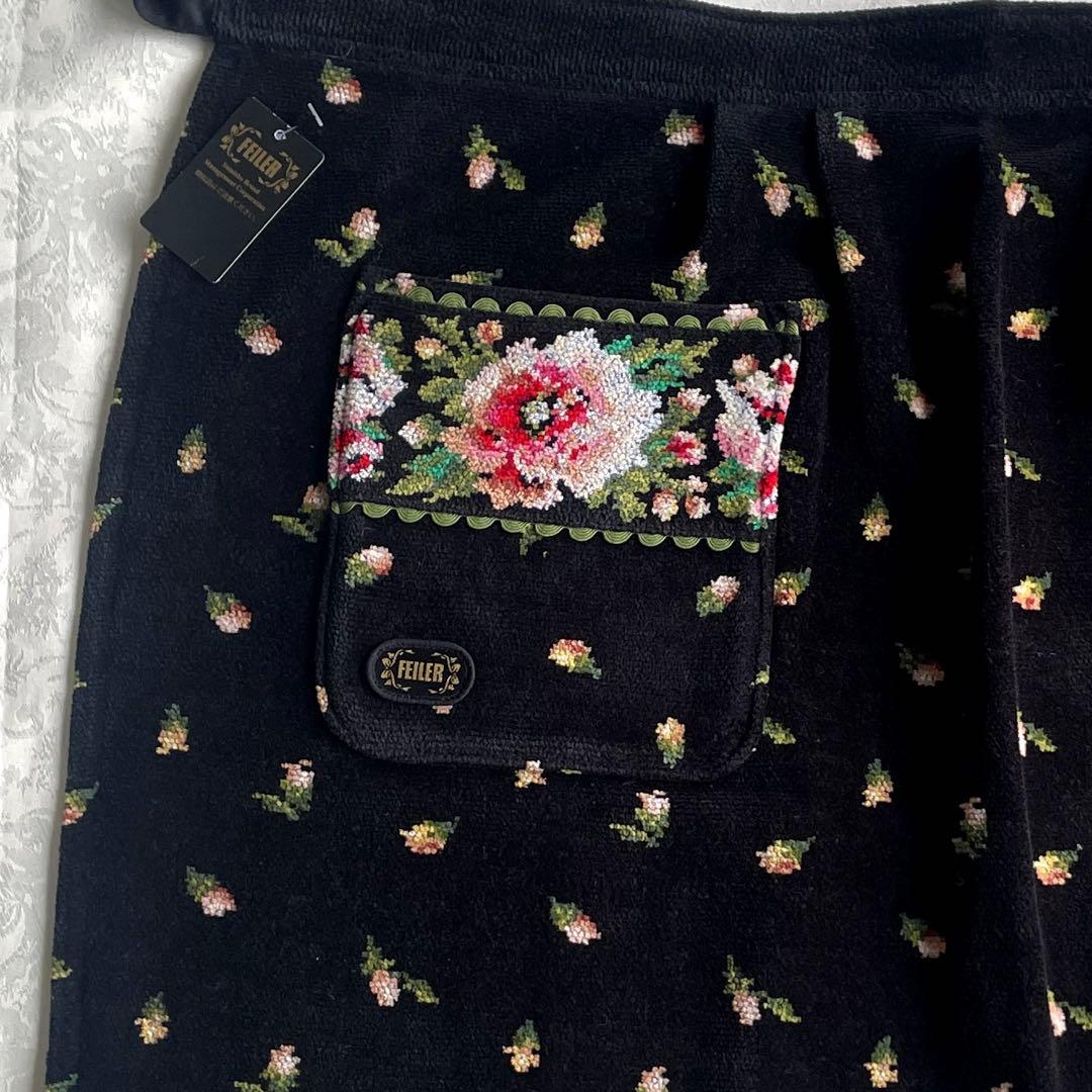 【新品未使用タグ付き】FEILERフェイラー　 エプロン　豪華　花柄