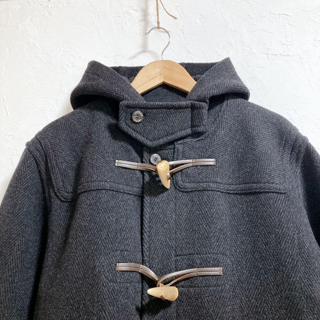 ラコステ　ヘリンボーン　ダッフルコート　フード　グレー　L