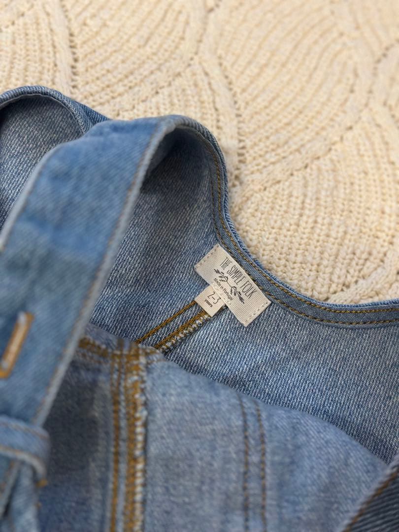 the simple folk 2-3y デニム オーバーオール