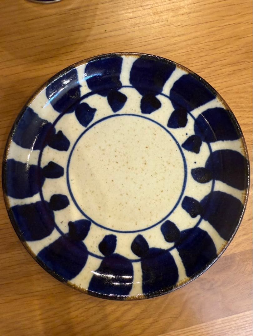 未使用　遠藤太郎　益子焼　無花果柄