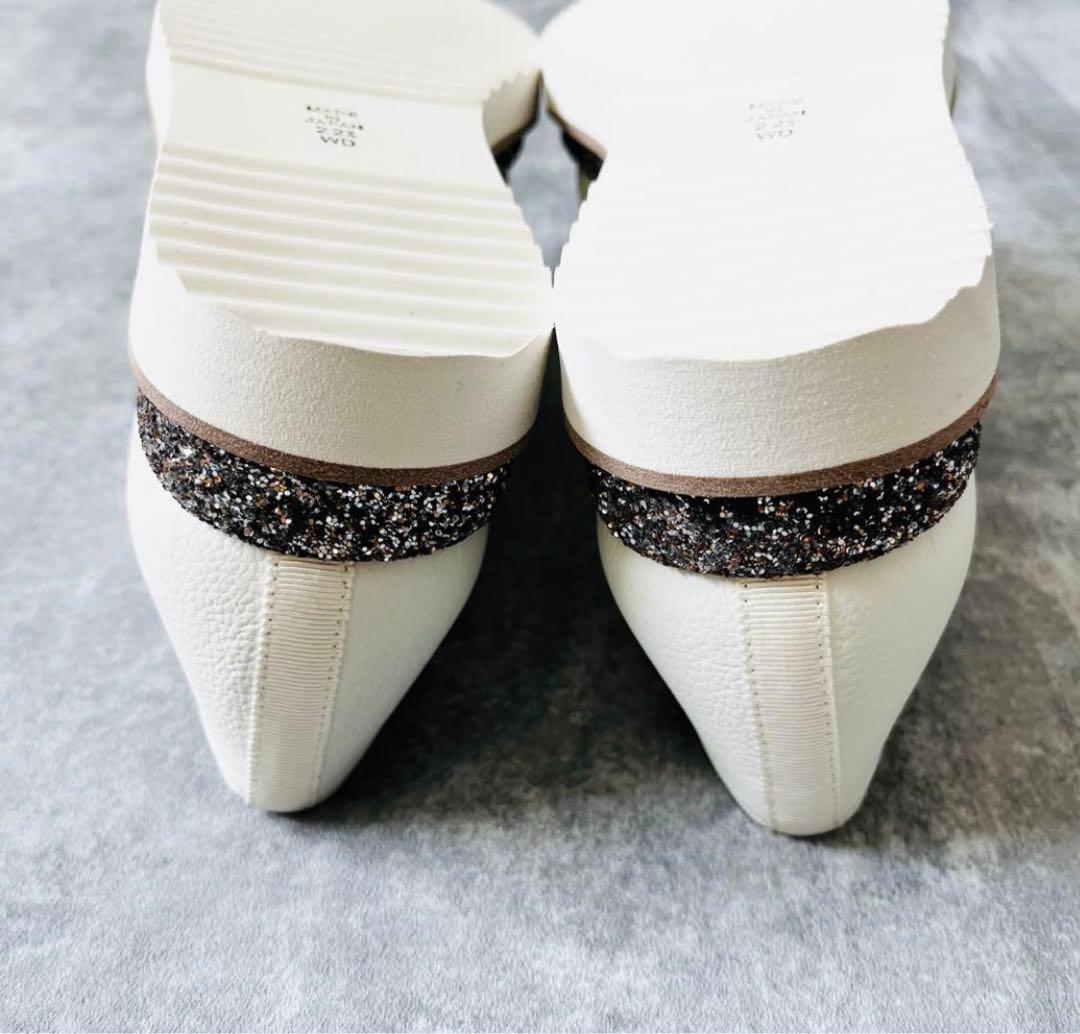 未使用　DIANA 本革タッセルレザー厚底ローファー　グリッター