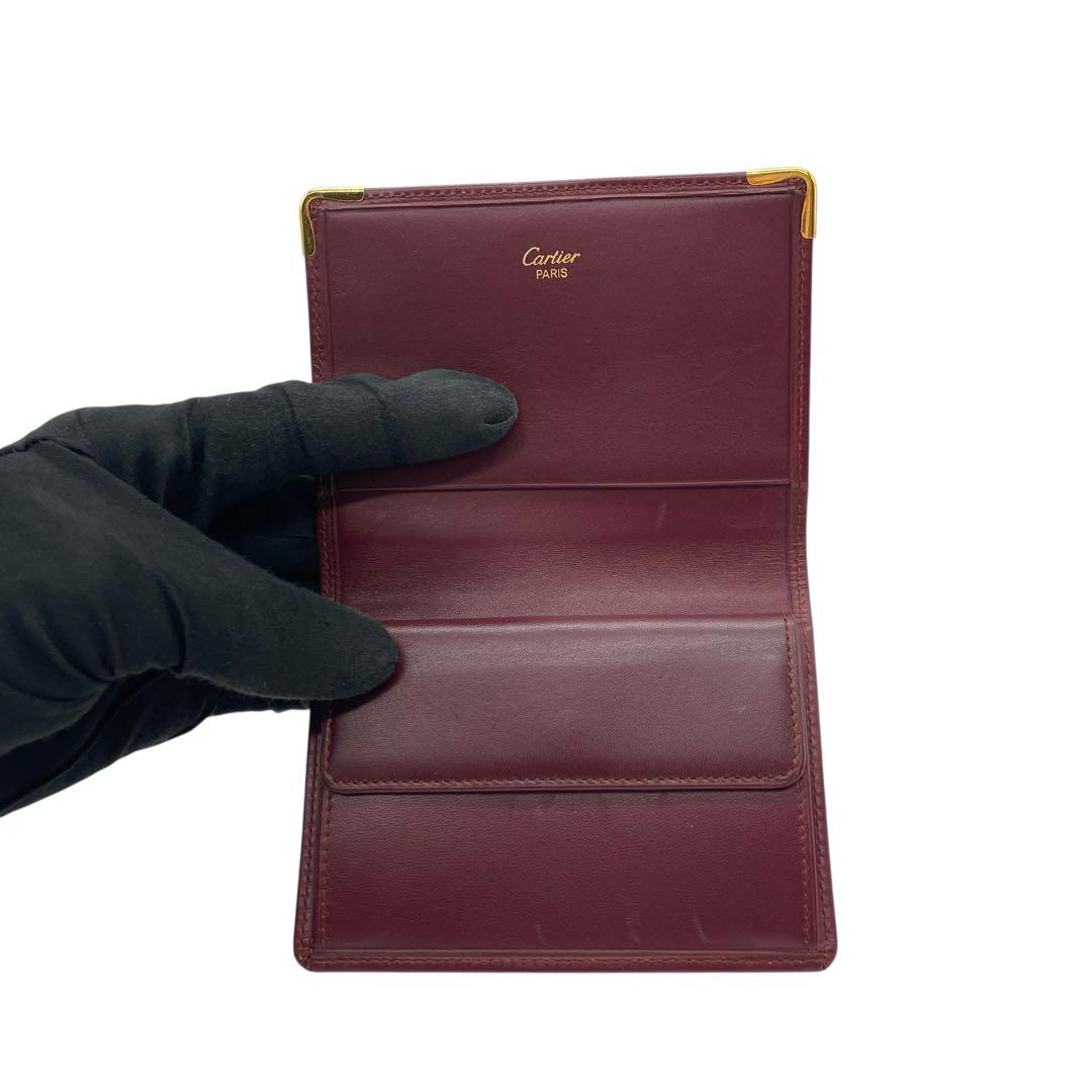 美品　Cartier カルティエ　w6 二つ折り　ケース　名刺入れ　レザー