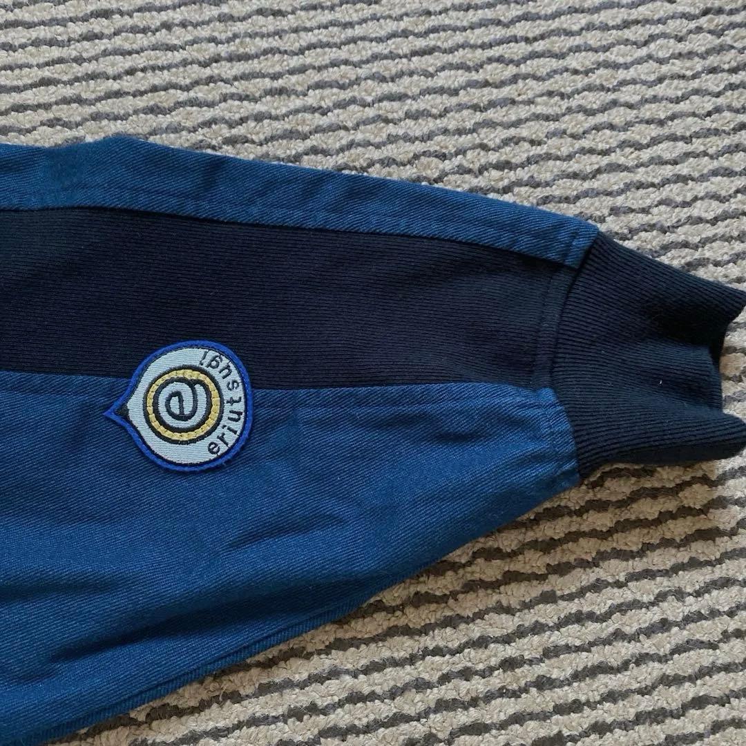 eriutsugi eワッペンスウェットトップ ブラック×ネイビー