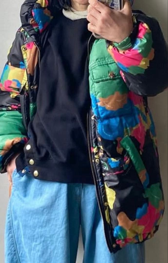 eriutsugi eワッペンスウェットトップ ブラック×ネイビー