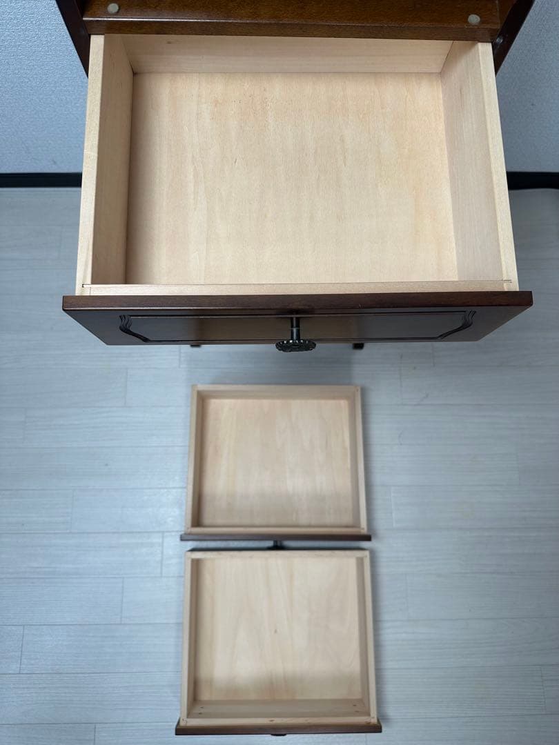 カリモク コロニアル ドレッサー チェスト 化粧台 鏡 ミラー 希少品 ※i4※