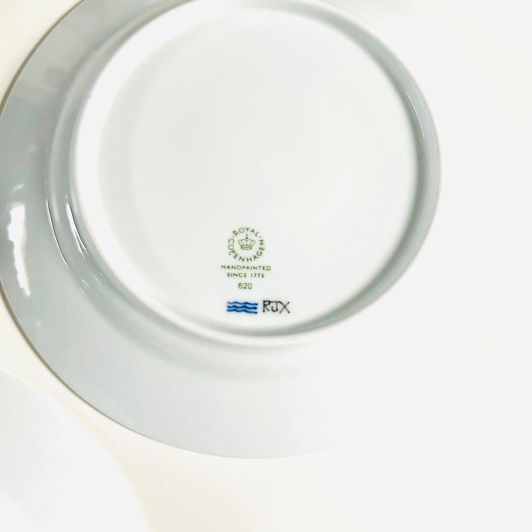 新品ロイヤルコペンハーゲン ブラックレース 19cmプレート フルーテッド 黒