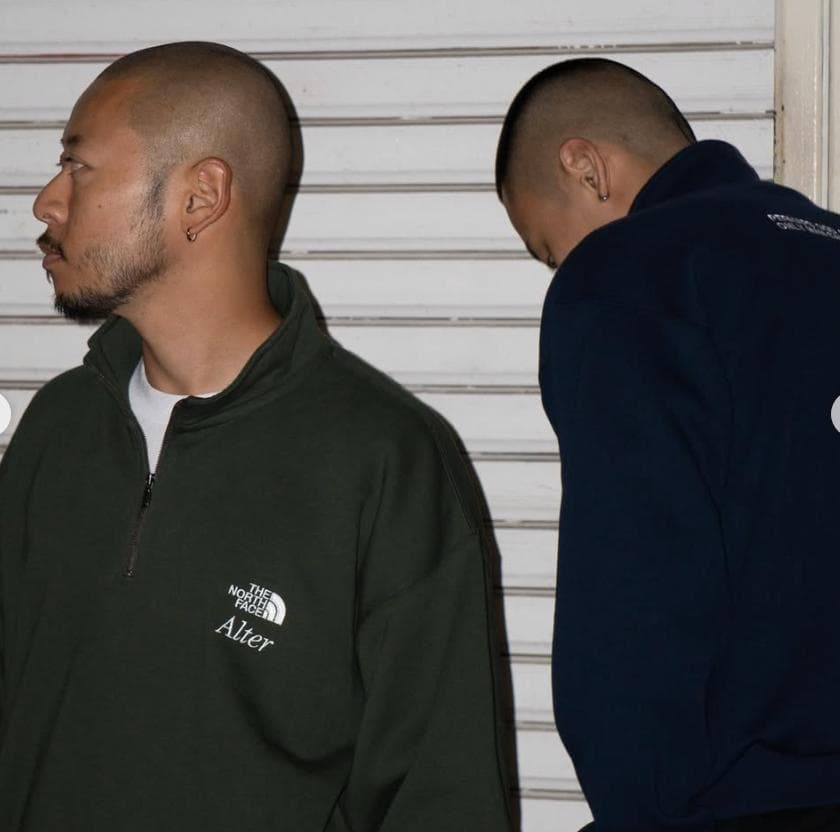 新品 ノースフェイス オルター 限定 ハーフジップ スウェット ブラック XL