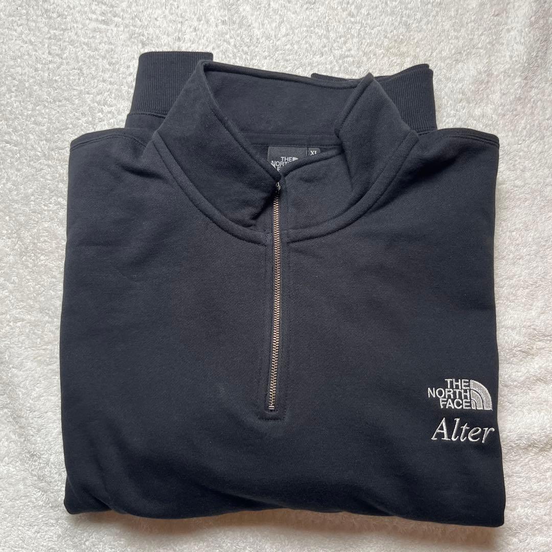 新品 ノースフェイス オルター 限定 ハーフジップ スウェット ブラック XL