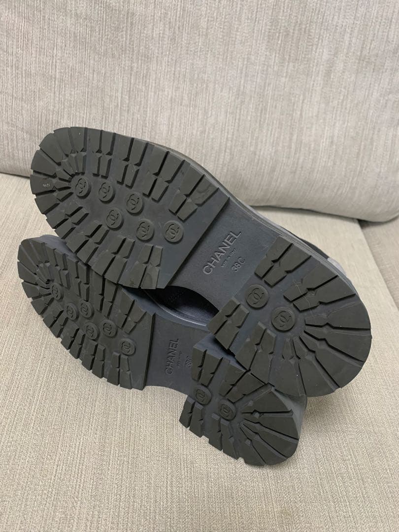 シャネル CHANEL ショートブーツ サイドゴアブーツ ココマーク 38サイズ