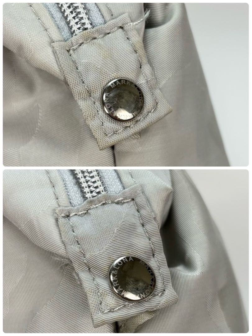 MARK&LONA カートバッグ カモフラ メタルプレート ミニボストン