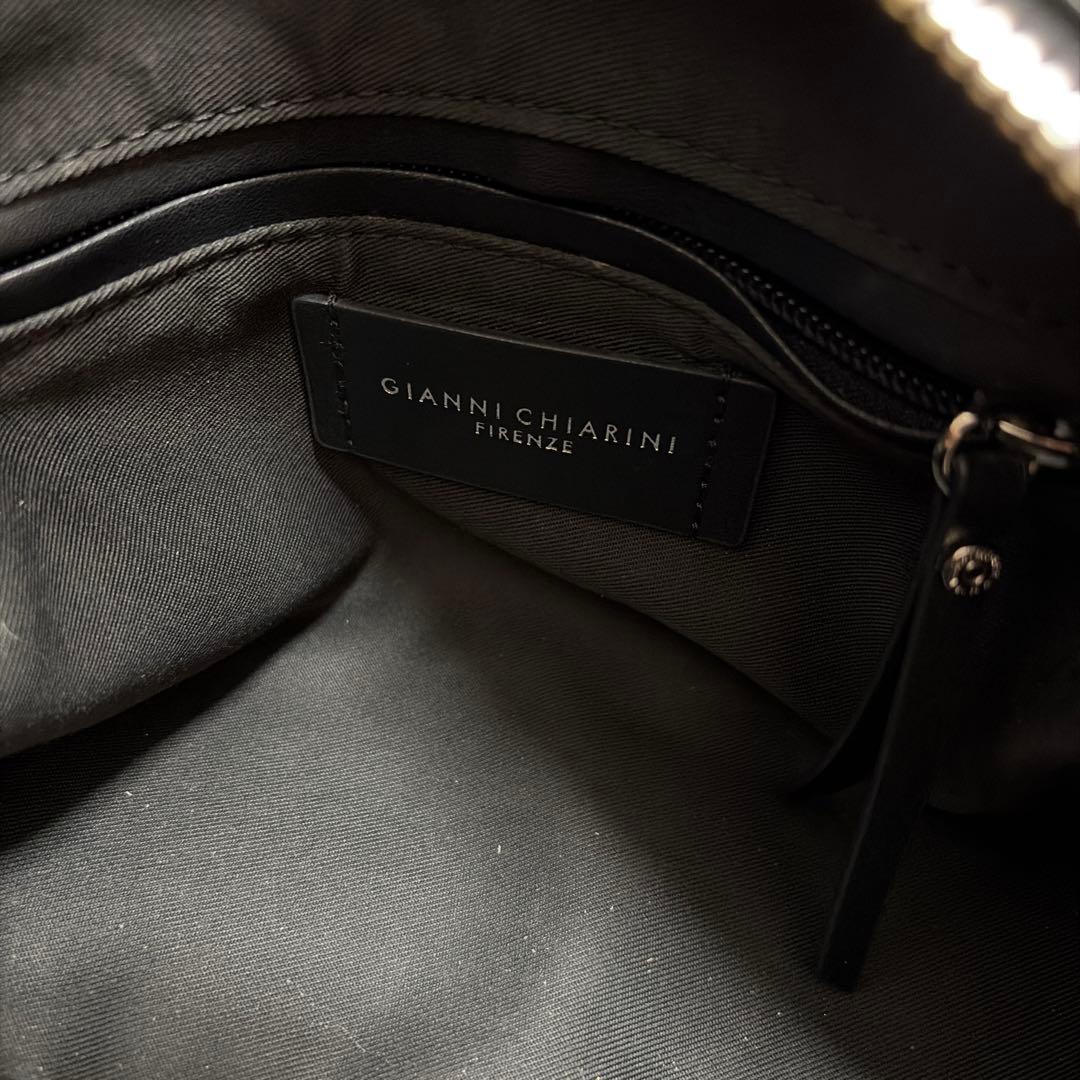 GIANNI CHIARINI アリファ 2WAY レザーバッグ M 黒