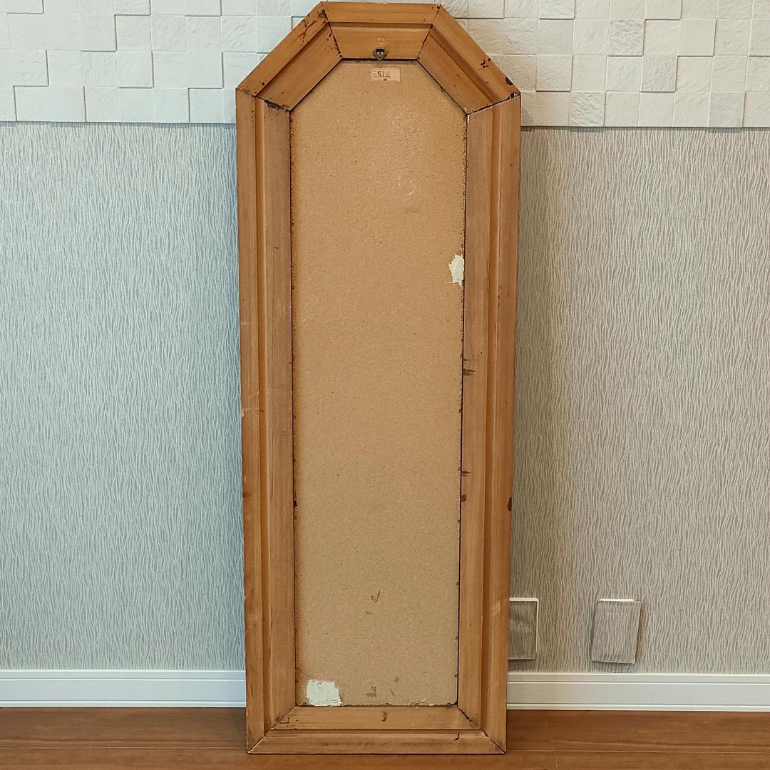 イタリア製　ミラー　姿見　アンティーク　木製フレーム