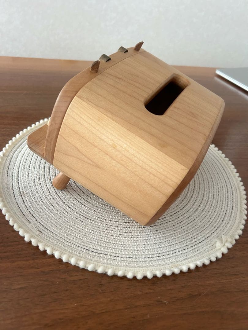 ティッシュケースカバー　ナチュラル　木製　カバ　おしゃれ　インテリア　置物　人気