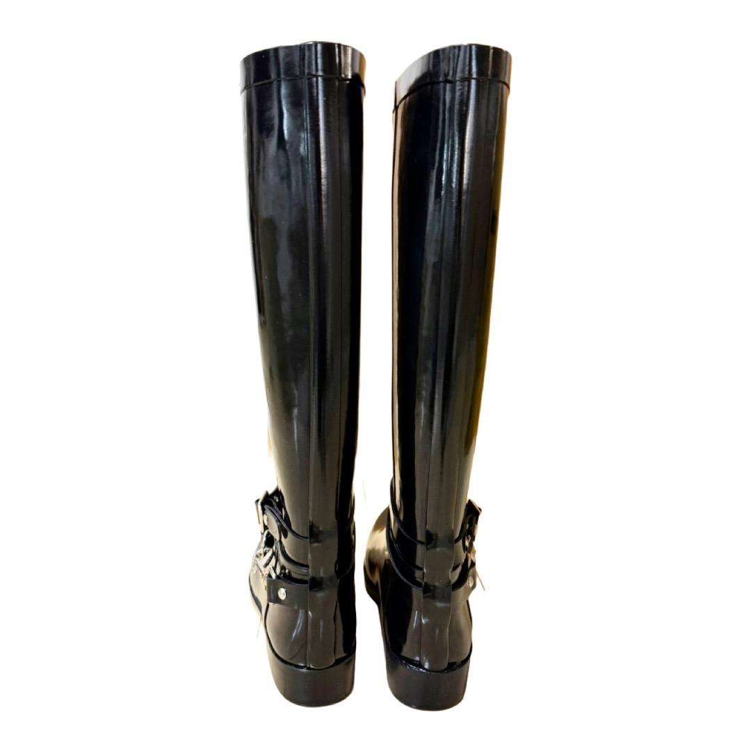 ooo【新品未使用】COACH コーチ レインブーツ 24cm 7ブラック