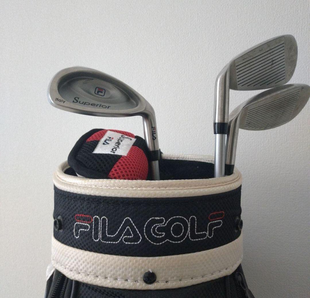FILA キャディバッグ クラブ3本 パター1本付き バックのみも可